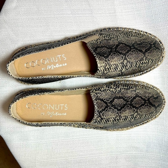 COCONUTS by Matisse Faux Snakeskin Espadrille Peaches Loafers Size 8.5 NEW - Picture 5 of 6
